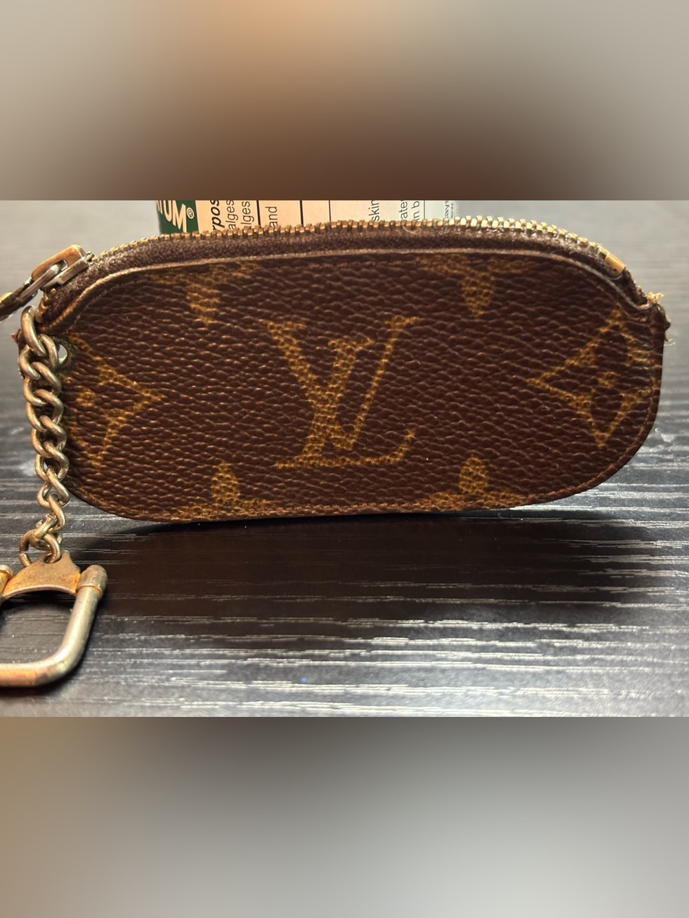 Rare Vintage Louis Vuitton Monogram Etui Crepia Coin & Key Pouch